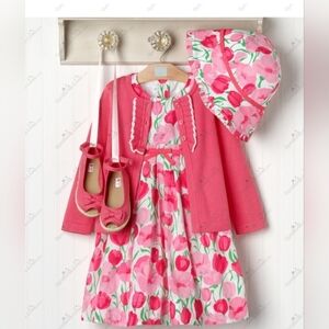 Janie & Jack vintage "Happy in Madras" tulip pleated dress